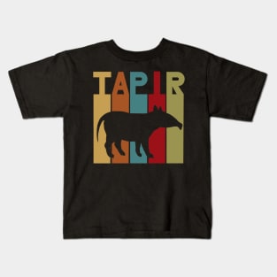 Vintage astonished tapir motif Retro Jungle Kids T-Shirt